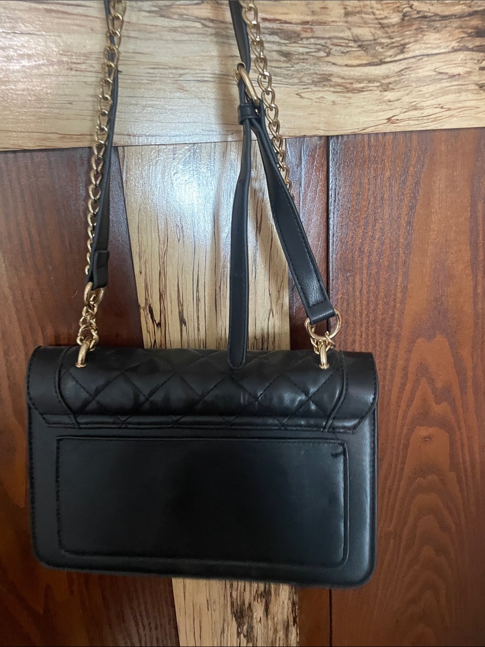 Badgley Mischka Black Quilted Chain Strap Crossbody Bag - Women - Picture 3 of 6